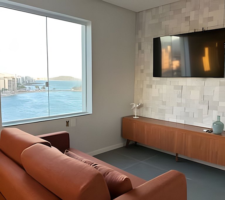 Vista Mar Incrível • Banheira c/Vista • Ar + Lava