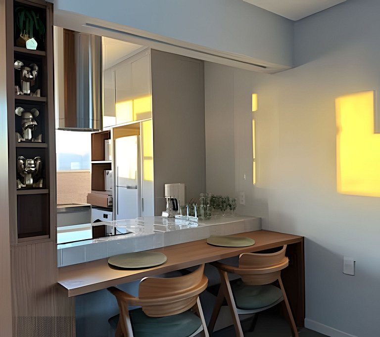 Vista Mar Incrível • Banheira c/Vista • Ar + Lava