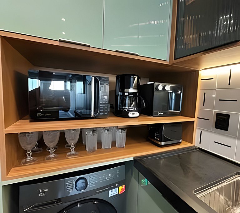 Vista Mar Incrível • Balanço • Ar + Lava e Seca